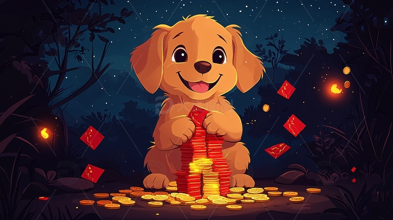 高清大图下载【趣麦麦图】可爱狗狗新年红包