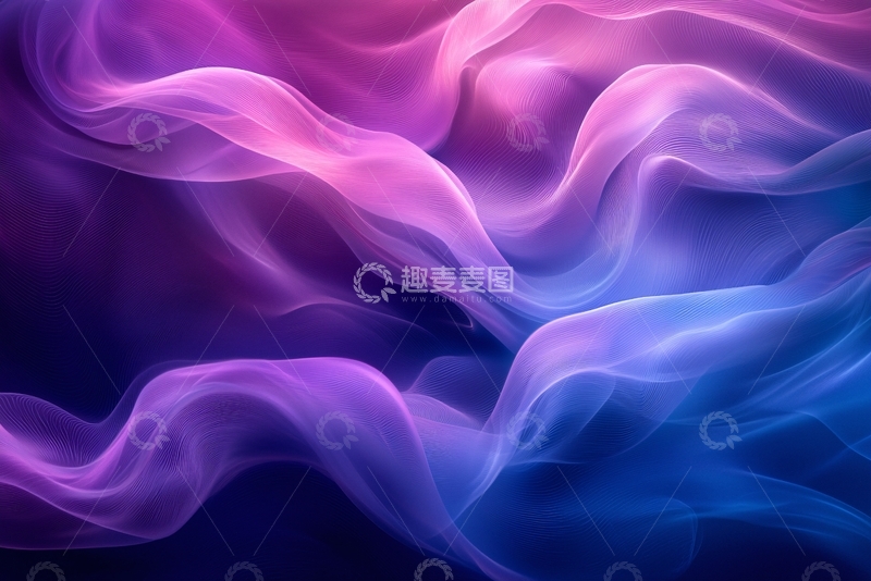 高清大图下载【趣麦麦图】梦幻紫色蓝色丝绸质感
