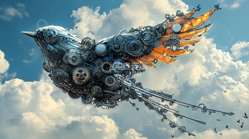 高清大图下载【趣麦麦图】机械鸟