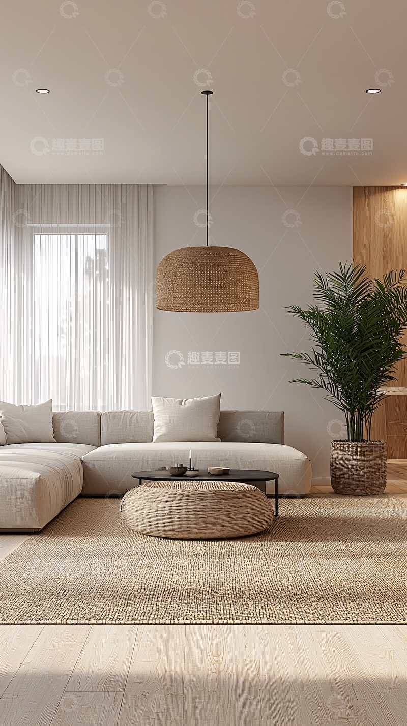 高清大图下载【趣麦麦图】极简现代客厅设计