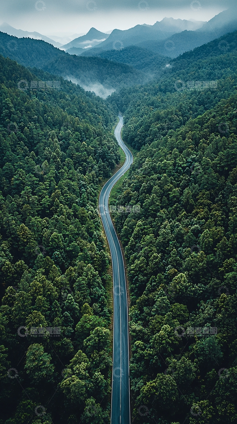 高清大图下载【趣麦麦图】山路蜿蜒