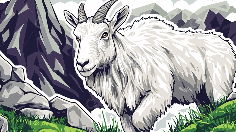 高清大图下载【趣麦麦图】山羊