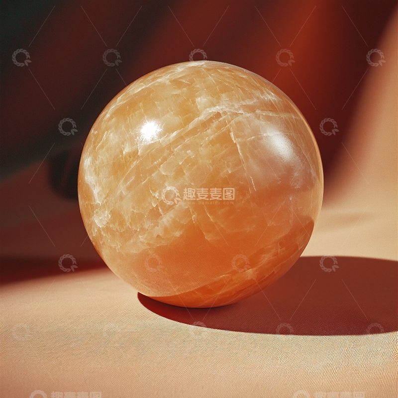 高清大图下载【趣麦麦图】橙色光滑球体