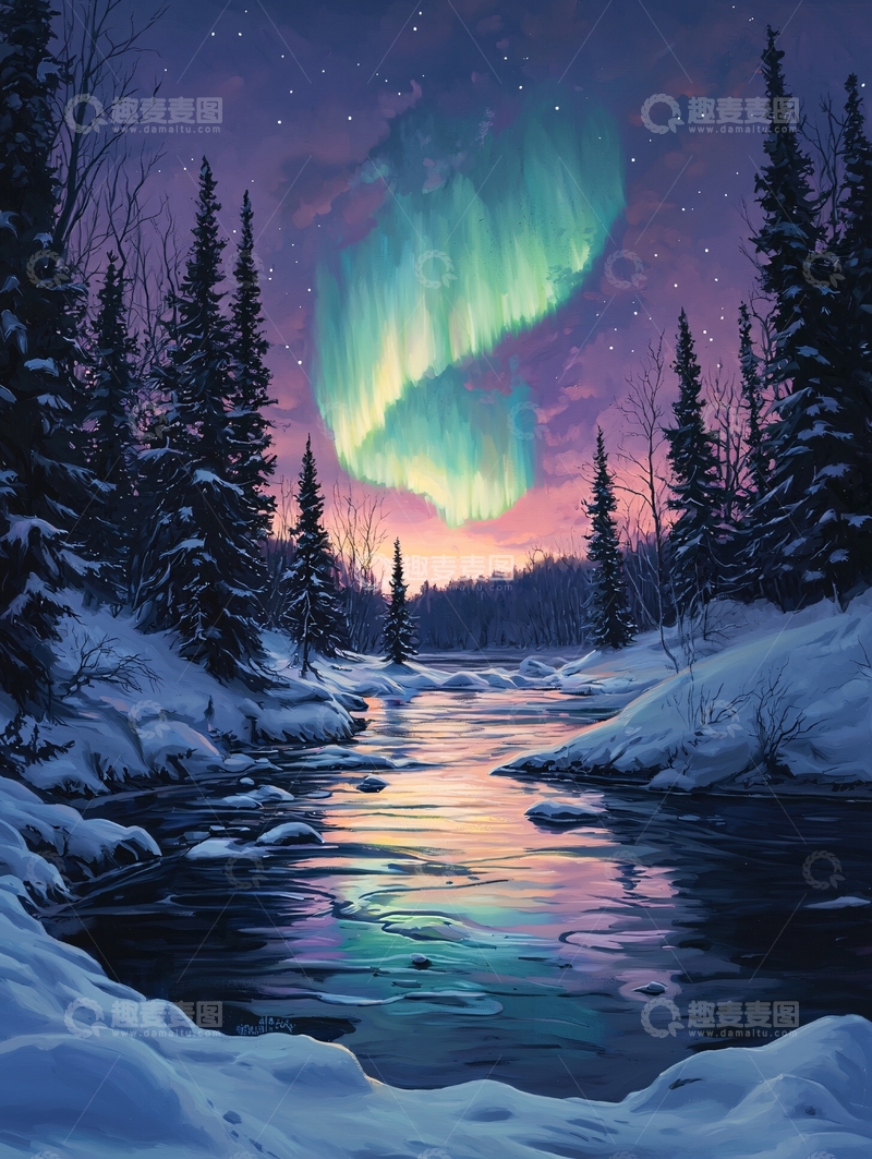 高清大图下载【趣麦麦图】极光