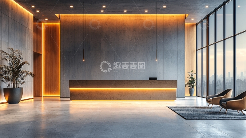 高清大图下载【趣麦麦图】现代化大堂接待区