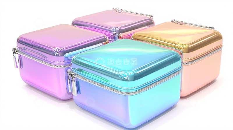 高清大图下载【趣麦麦图】四个方形亮面收纳盒