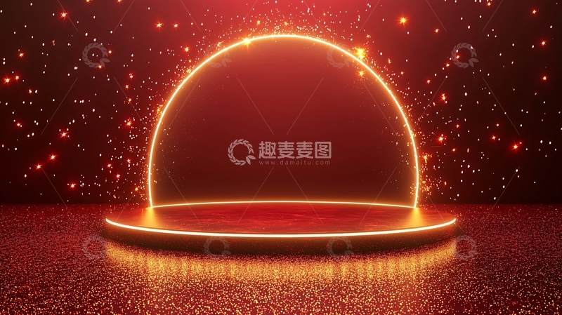 高清大图下载【趣麦麦图】红色炫光背景