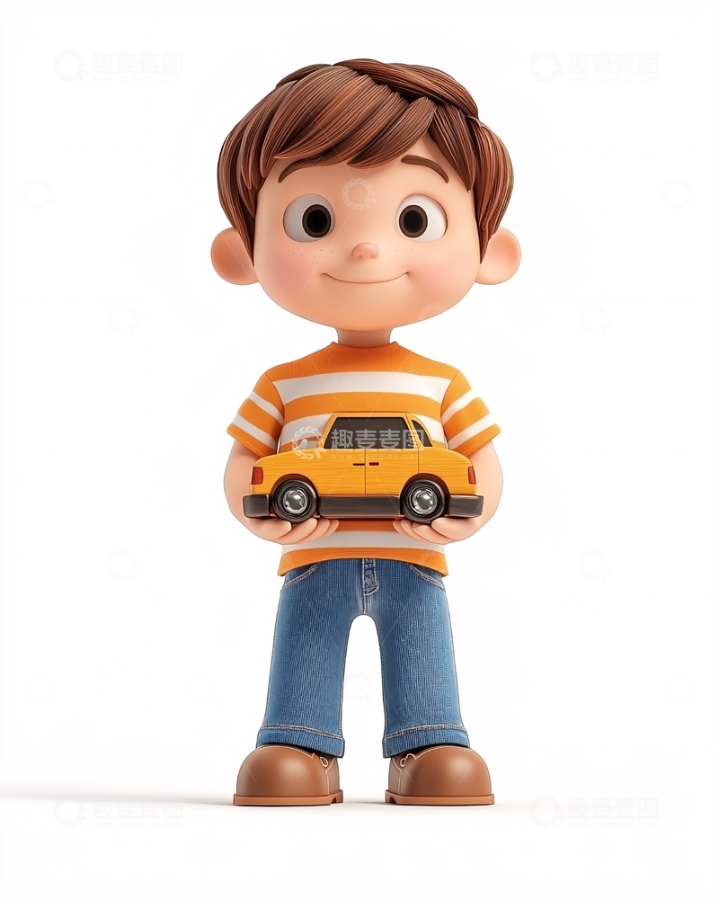 高清大图下载【趣麦麦图】可爱卡通男孩