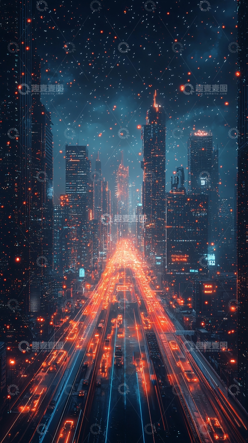 高清大图下载【趣麦麦图】未来都市夜景76