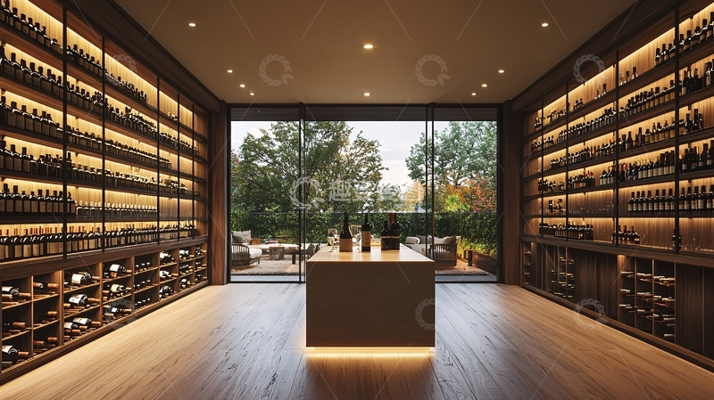高清大图下载【趣麦麦图】现代风格酒窖