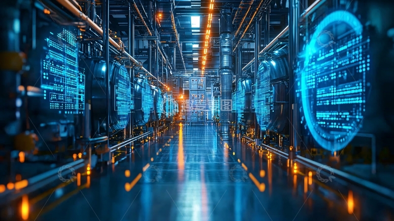 高清大图下载【趣麦麦图】未来科技感服务器机房