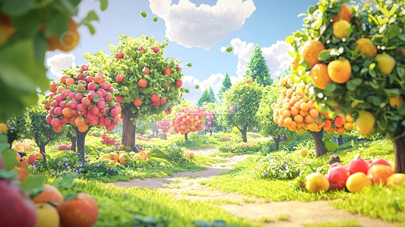 高清大图下载【趣麦麦图】果园小路