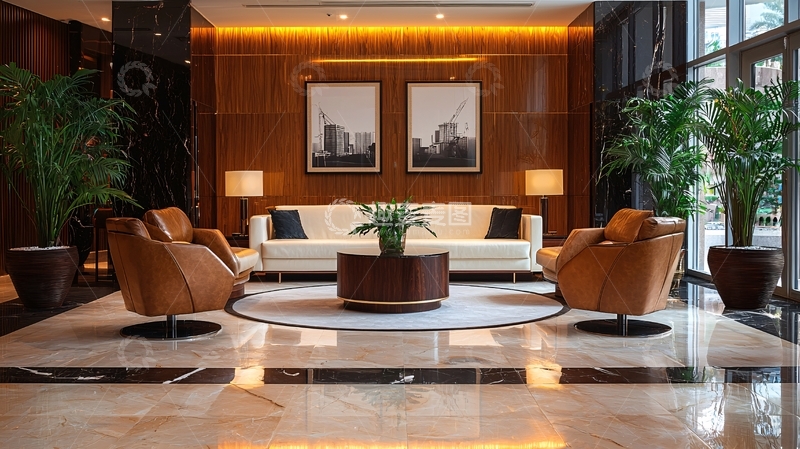 高清大图下载【趣麦麦图】现代酒店大堂休息区