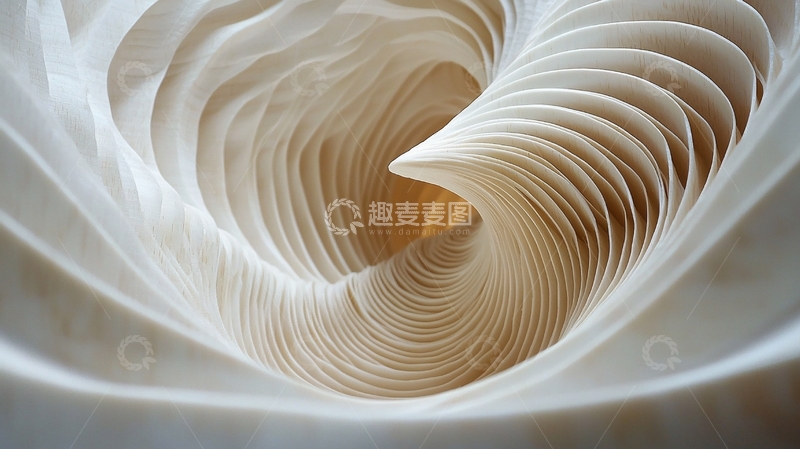 高清大图下载【趣麦麦图】纸张卷曲的抽象艺术