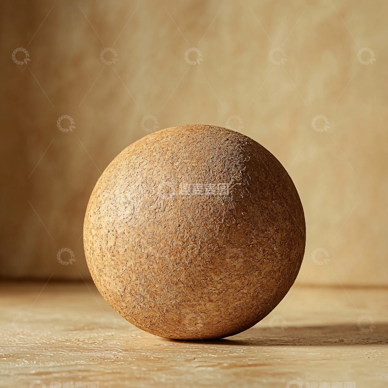 高清大图下载【趣麦麦图】棕色粗糙质感球体