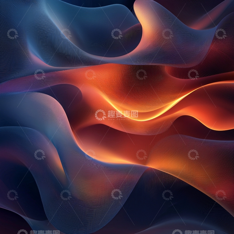 高清大图下载【趣麦麦图】流动的光影抽象背景