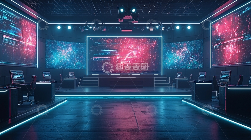 高清大图下载【趣麦麦图】电竞比赛舞台背景