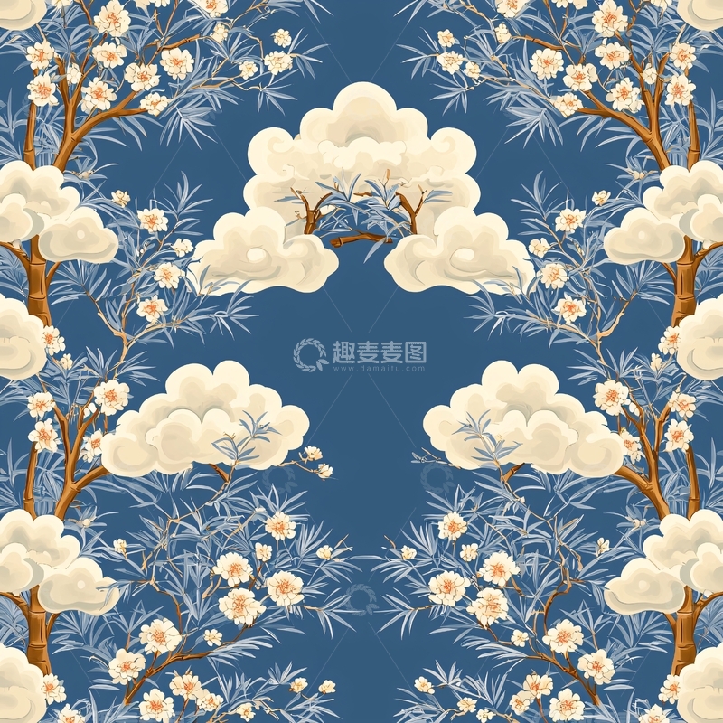 高清大图下载【趣麦麦图】日式风格的植物背景