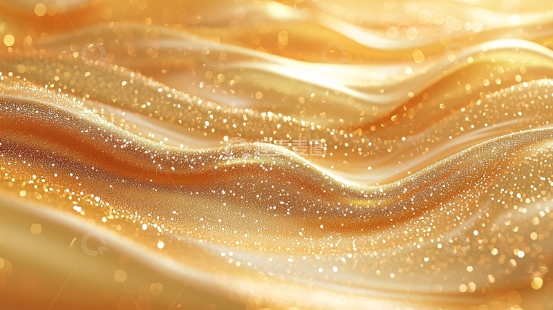 高清大图下载【趣麦麦图】金色流动曲线和闪光