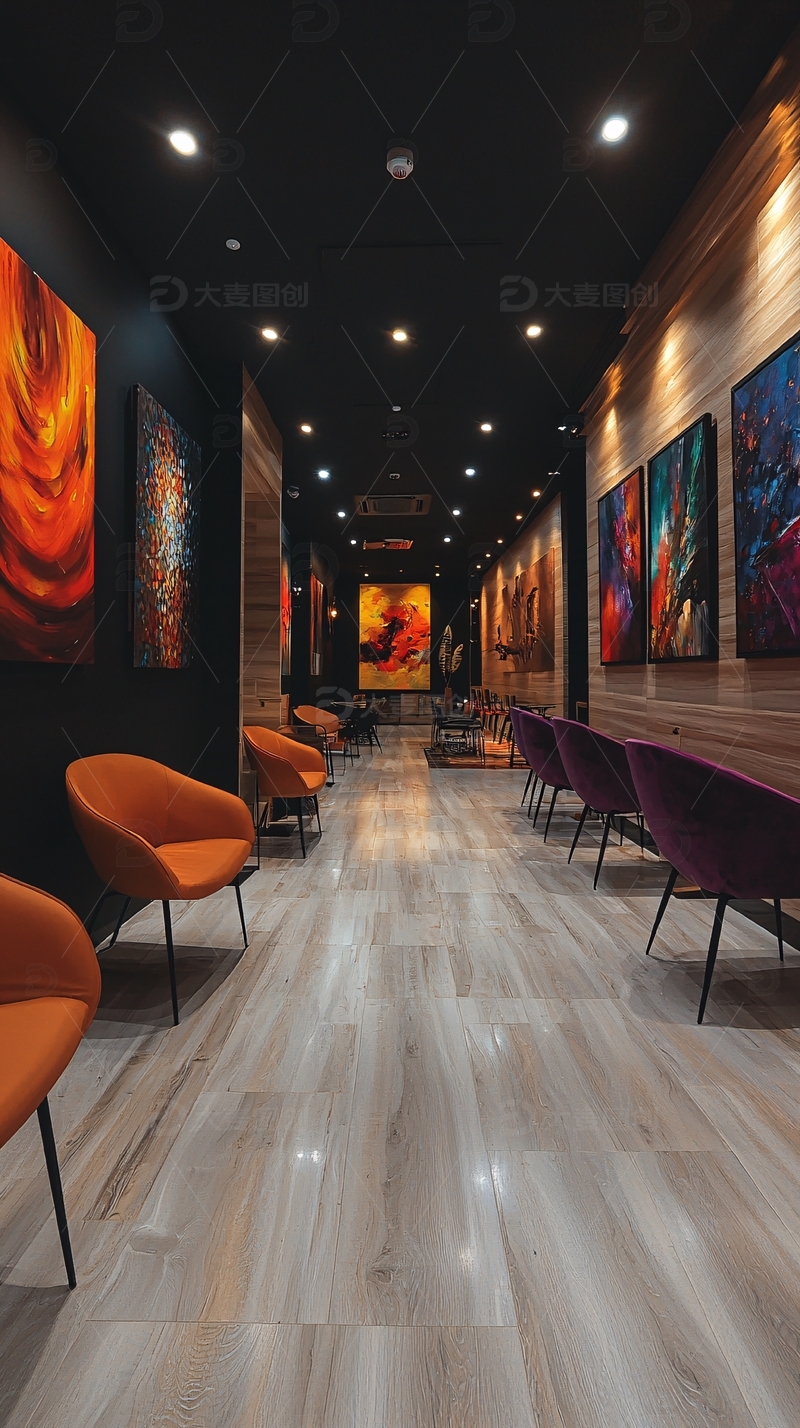 高清大图下载【趣麦麦图】艺术画廊走廊