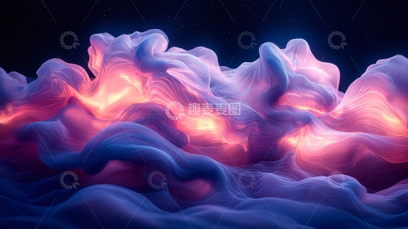 高清大图下载【趣麦麦图】抽象紫色粉色烟雾效果