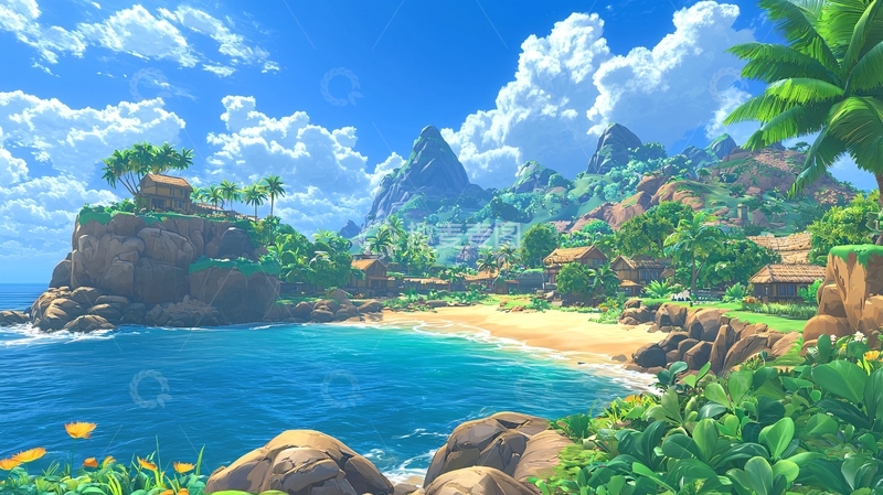 高清大图下载【趣麦麦图】热带岛屿海滩风光