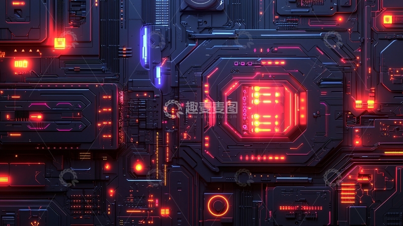 高清大图下载【趣麦麦图】未来科技感电路板