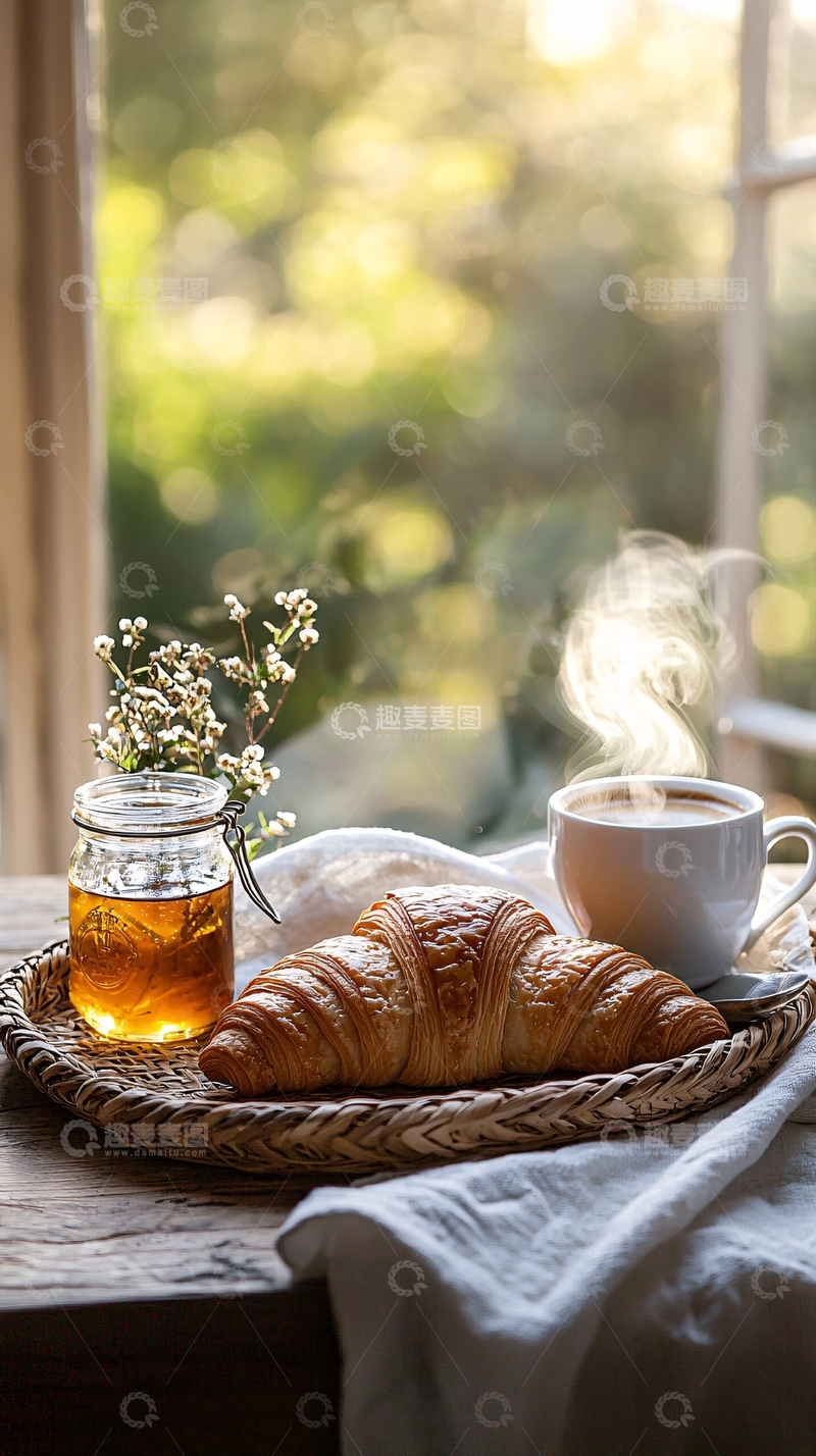 高清大图下载【趣麦麦图】窗边早餐