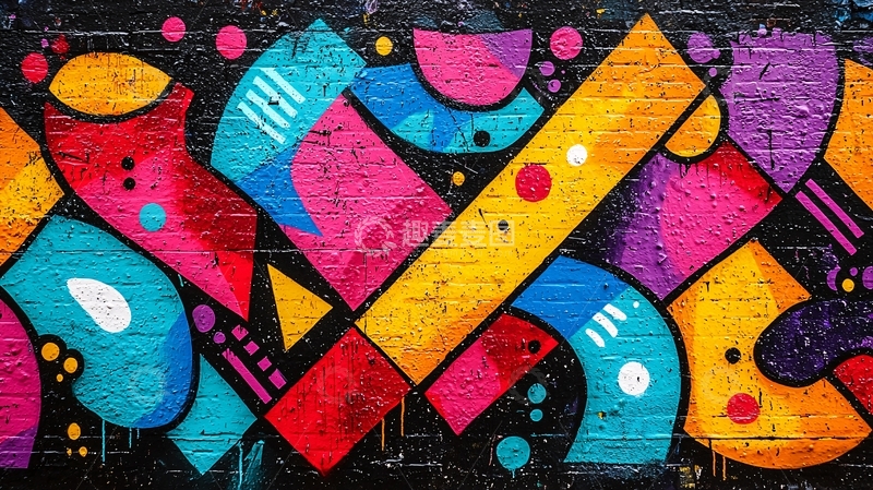 高清大图下载【趣麦麦图】抽象几何涂鸦艺术