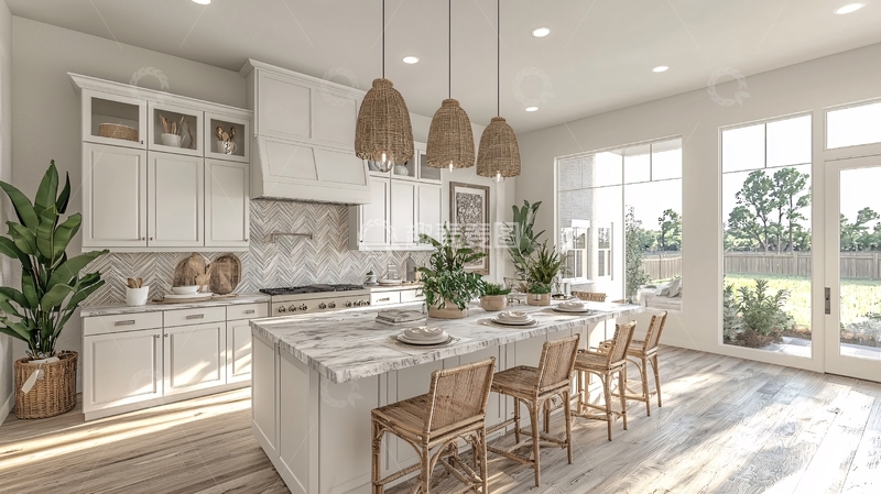 高清大图下载【趣麦麦图】明亮舒适的现代化厨房