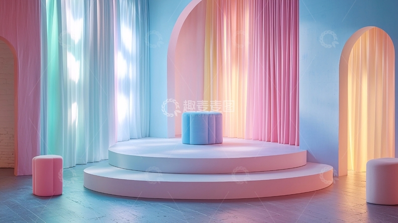 高清大图下载【趣麦麦图】梦幻粉色系背景