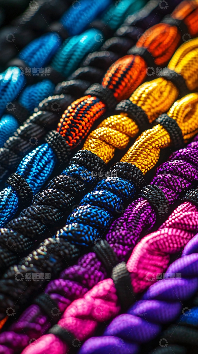 高清大图下载【趣麦麦图】彩色编织绳