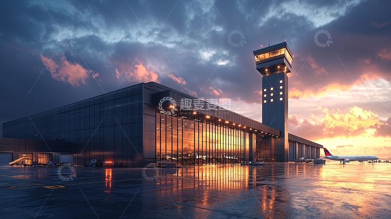 高清大图下载【趣麦麦图】现代机场建筑外观