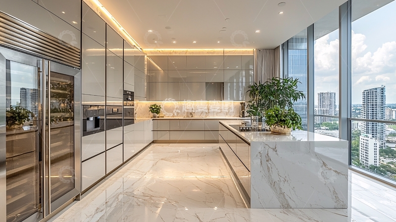 高清大图下载【趣麦麦图】现代轻奢厨房设计