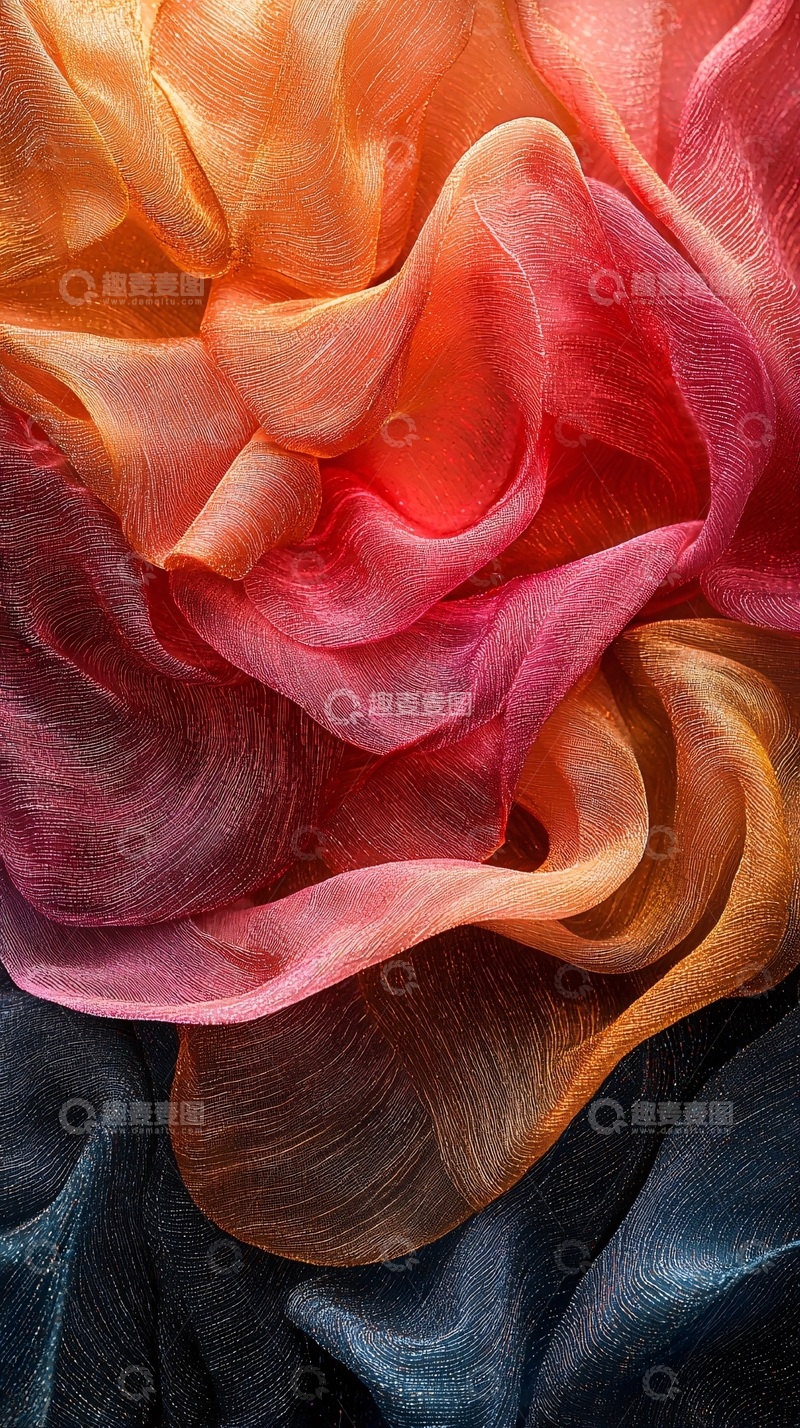 高清大图下载【趣麦麦图】丝绸流动色彩