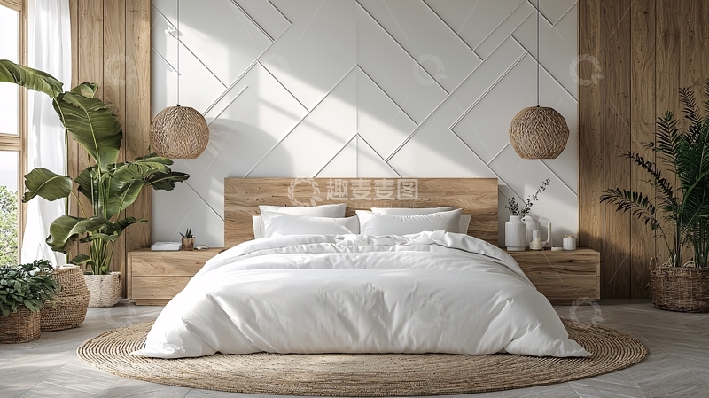 高清大图下载【趣麦麦图】采光良好的卧室