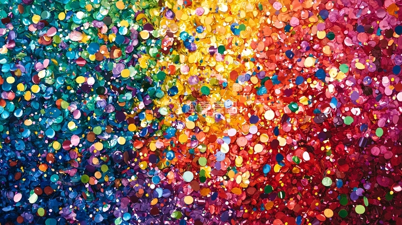 高清大图下载【趣麦麦图】彩虹色亮片背景