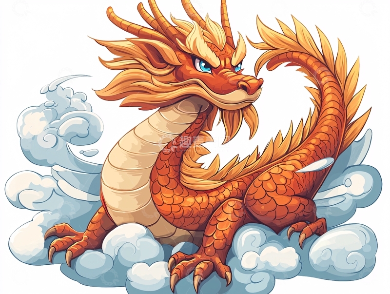高清大图下载【趣麦麦图】卡通龙