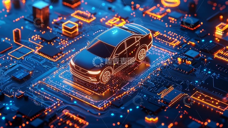 高清大图下载【趣麦麦图】智能汽车芯片