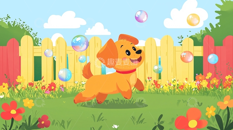 高清大图下载【趣麦麦图】卡通小狗