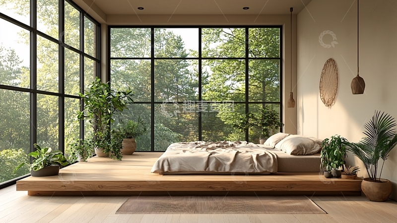 高清大图下载【趣麦麦图】自然光充足的卧室