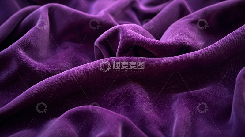 高清大图下载【趣麦麦图】紫色丝绒布料质感