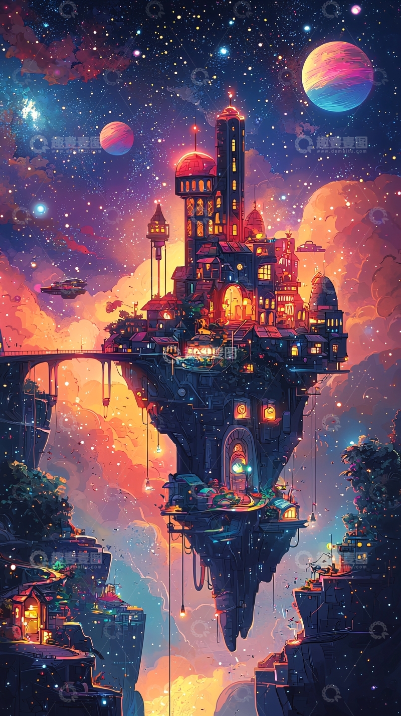 高清大图下载【趣麦麦图】宇宙城堡