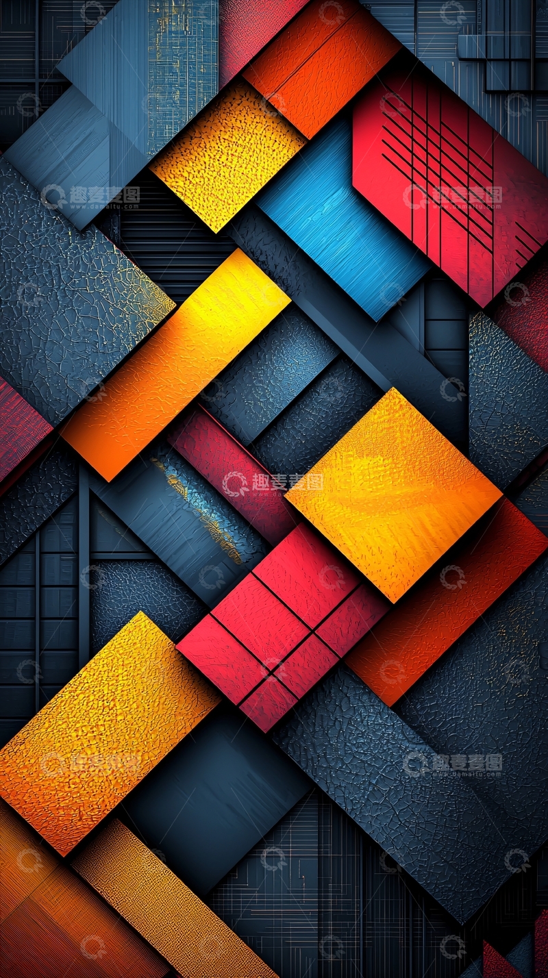 高清大图下载【趣麦麦图】抽象几何背景