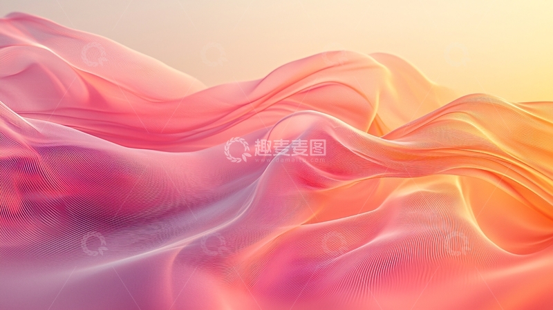 高清大图下载【趣麦麦图】粉色丝绸质感背景