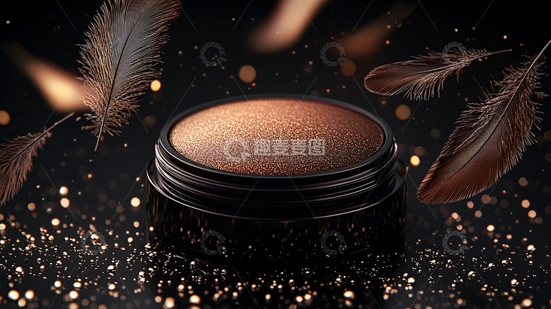 高清大图下载【趣麦麦图】黑金色眼影盘