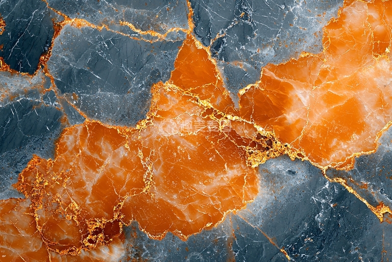高清大图下载【趣麦麦图】灰色橙色金色大理石纹理