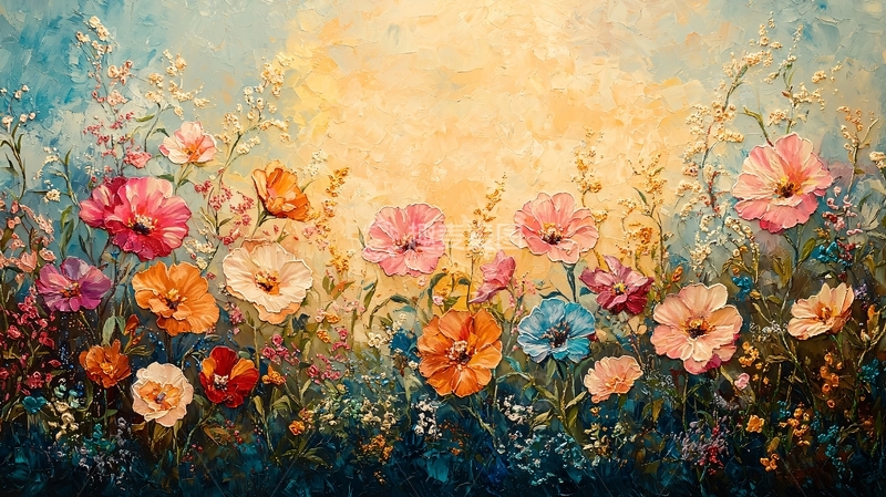 高清大图下载【趣麦麦图】繁花盛开的田野