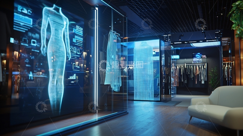 高清大图下载【趣麦麦图】未来科技服装店