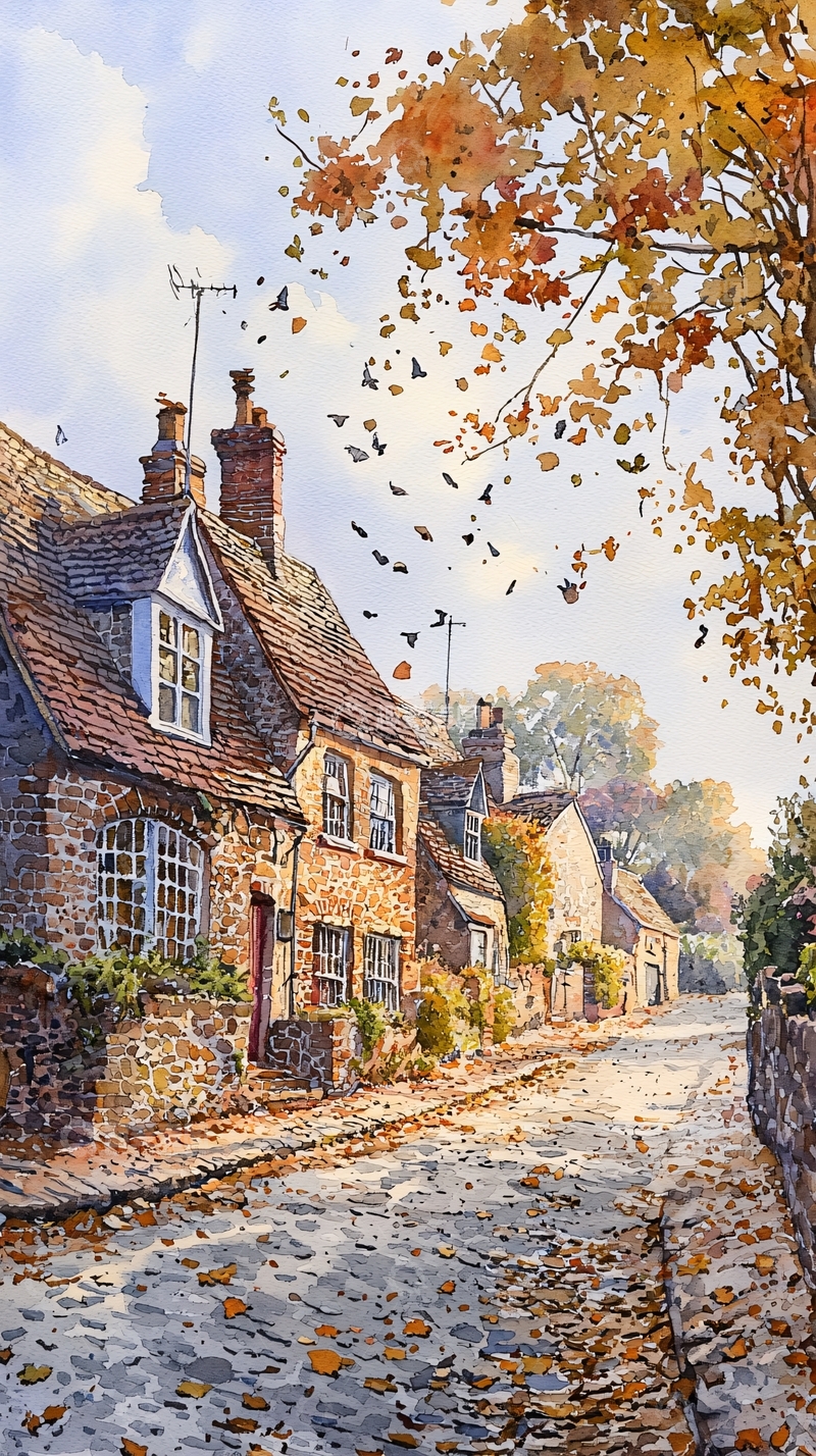 高清大图下载【趣麦麦图】秋日乡间小路